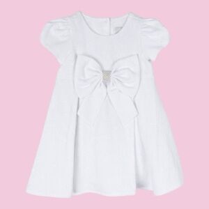 NWT Rare Editions Baby Girl Floral Brocade Social Dress + Diaper Cover